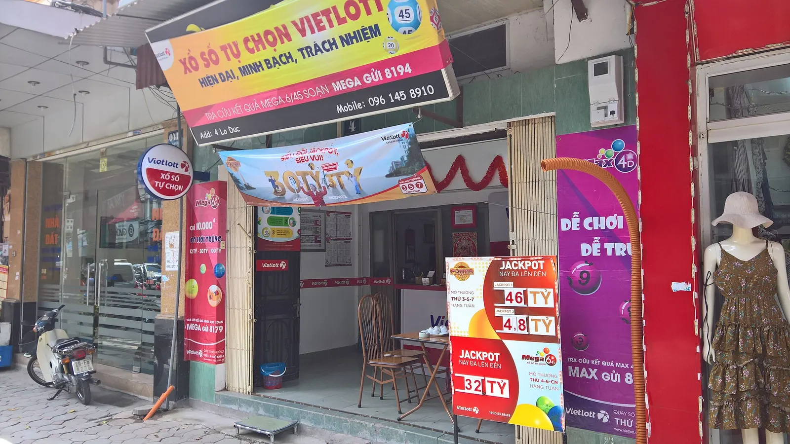 Điểm bán vé Vietlott ở quận Hai Bà Trưng, Hà Nội